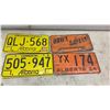 Image 3 : Ten Alberta and Saskatchewan License Plates, 1954-1998, Including Drive Safely Novelty