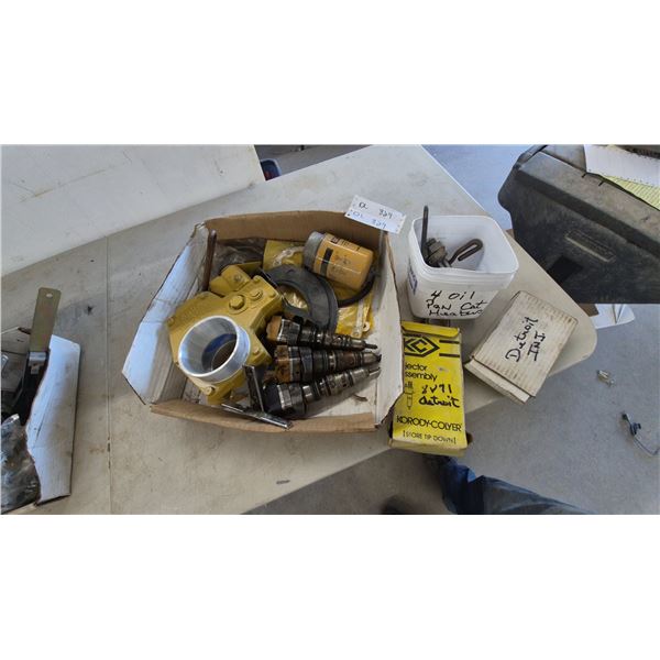 Detroit Diesel Injector Assembly, Oil Filters, and Engine Parts