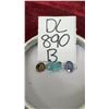 Image 1 : Natural Pinkish Orange Green Tourmaline, Bluish Green Emerald and Purplish Blue Sapphire Gemstones