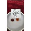Image 1 : Purplish Pink Rhodolite Garnet and Orange Spessartite Garnet Gemstones