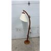 Image 1 : Mid-Century Modern Teak Bow/Arc Floor Lamp with New Shade