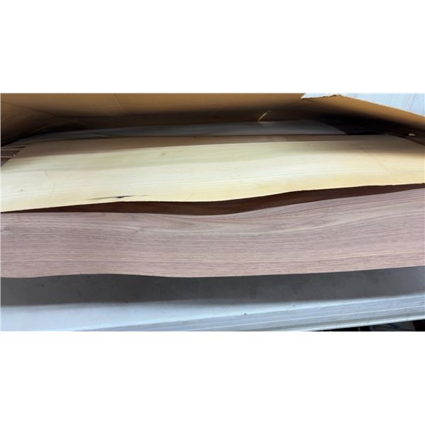Poplar and Walnut Unfinished Veneer Sheets - Largest 41” x 19.5”