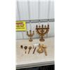 Image 1 : Ukrainian wooden 3 and 5-candle candelabras, Russian Khokhloma and Spoons, Wooden Flute