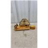 Image 11 : Ukrainian Wooden Barrel Display, Cat whistle toys, 3 Pcs Cat Nesting Decor, Handmade Wooden Birds