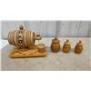 Image 2 : Ukrainian Wooden Barrel Display, Cat whistle toys, 3 Pcs Cat Nesting Decor, Handmade Wooden Birds
