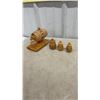 Image 3 : Ukrainian Wooden Barrel Display, Cat whistle toys, 3 Pcs Cat Nesting Decor, Handmade Wooden Birds