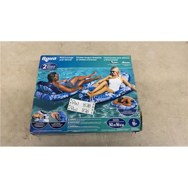 Aqua 2 Pack Pool Lounge and Tanner - New or Store Return