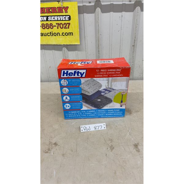 Hefty 12-Piece Shrink-Pak - New or Store Return