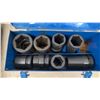 Image 4 : Ascot Impact Socket Set in Case - Not Complete and Assorted Large Impact Sockets in Blue Metal Box