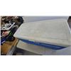 Image 3 : Coleman PolyLite 100 Cooler, Blue and White, with Handles and Drain Plug. 17”×34”×16