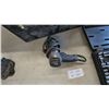 Image 3 : Vintage Pipe Vise, Black and Decker 3.0A Drill, Socket Set, and Metal Tool Box