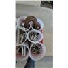 Image 4 : Assorted Sockets, Wrenches, Punches, and Other Tools in Red Crate and Plastic Containers