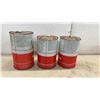 Image 3 : Seven International Harvester Low Ash Engine Oil and Inter-Season Multi-Viscosity Oil Cans, One