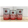 Image 4 : Seven International Harvester Low Ash Engine Oil and Inter-Season Multi-Viscosity Oil Cans, One