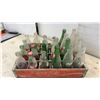 Image 4 : Vintage Coca-Cola Wooden 24-Bottle Crate with Assorted Glass Soda Bottles, 7Up