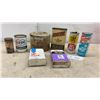 Image 1 : Castrol, CO-OP, Mica, Loosite, CD-2, Bowes, Whiz Sylk, and Kleen-Flo Automotive Tins, Some with