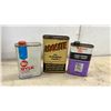 Image 4 : Castrol, CO-OP, Mica, Loosite, CD-2, Bowes, Whiz Sylk, and Kleen-Flo Automotive Tins, Some with