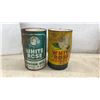 Image 2 : Vintage Roco Glycol Anti-Freeze Gallon Can and Two White Rose Motor Quart Oil Cans