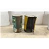 Image 4 : Vintage Roco Glycol Anti-Freeze Gallon Can and Two White Rose Motor Quart Oil Cans