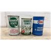 Image 2 : Quaker State Dexron II ATF, Quaker State De Luxe 5W-30 and Esso Motor Oil Cans, with Product