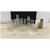 Image 1 : Collection of Vintage Glass Dairy Bottles and Jars Including Elmhurst Dairy and Hand-Painted
