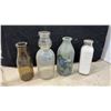 Image 2 : Collection of Vintage Glass Dairy Bottles and Jars Including Elmhurst Dairy and Hand-Painted