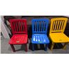 Image 1 : 3 Kiddie Refurbished Hardwood Chairs Overall Height 23 In. Seat Height 12 In.
