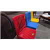 Image 3 : 3 Kiddie Refurbished Hardwood Chairs Overall Height 23 In. Seat Height 12 In.