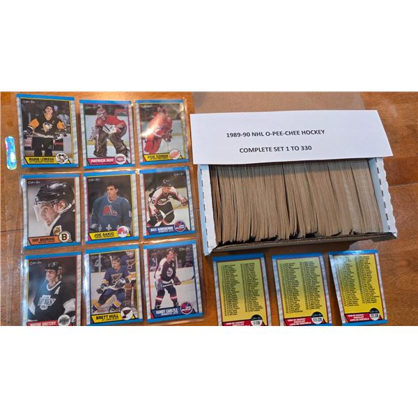 O Pee Chee 1989-90 NHL Hockey Complete Set 1 To 330.