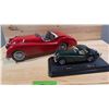 Image 1 : Antique Metal 15 In Jaguar Convertible, Bburago 1948 Jaguar XK120 Coupe 1/24th Scale Die Cast.