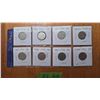 Image 1 : 8 Canadian Nickels - 1922, 1927, 1928, 1929, 1931, 1933, 1934, 1936.