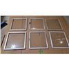 Image 1 : Six 16 Inch × 17 Inch Aluminum Slider Glass Windows.