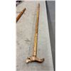 Image 3 : Assortment of 5 Walking Canes Including Mexico Painted, Trekking Pole, Carved Animal Head