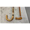Image 5 : Assortment of 5 Walking Canes Including Mexico Painted, Trekking Pole, Carved Animal Head