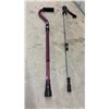 Image 6 : Assortment of 5 Walking Canes Including Mexico Painted, Trekking Pole, Carved Animal Head