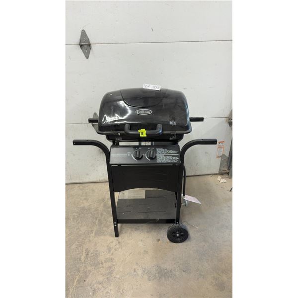 Grillmate Two-Burner Portable Propane Gas Grill with Foldable Side Shelves and Wheels