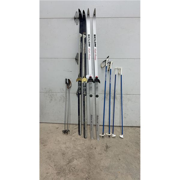 Lampinen and Skilom Light Touring Cross-Country Skis, 6 Ski Poles