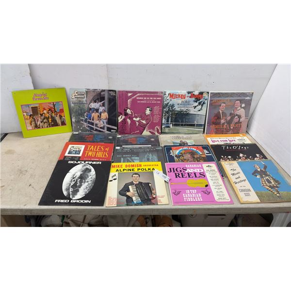 Assorted Vinyl Records Including Carpenters, The O'Jays, Mickey and Bunny, Alpine Polka
