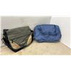 Image 2 : Herbal Magic Olive Green and Tan Messenger Bag and Blue Duffel Bag with Rhino Cases and More.