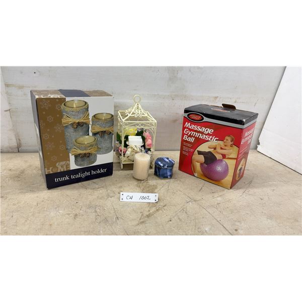 Life@Home Trunk Tealight Holder, Athletic Works Massage Gymnastic Ball, Lantern