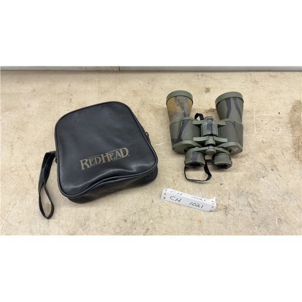 RedHead 10x50 Camouflage Binoculars with Case, Lens Caps, Neck Strap