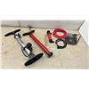 Image 1 : CCM Bicycle Floor Pump with 160 PSI Gauge, Red Hand Pump, Deluxe Siphon Pump