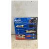 Image 2 : New: 70-Piece Home and Auto Tool Set, Mastercraft 3-Piece 8” Pliers Set and Tool Belt