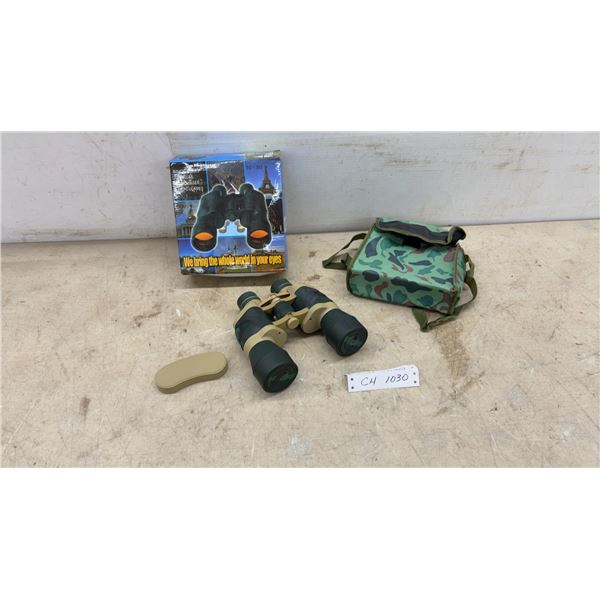 10x50 Camouflage Binoculars with Compass and Carrying Case