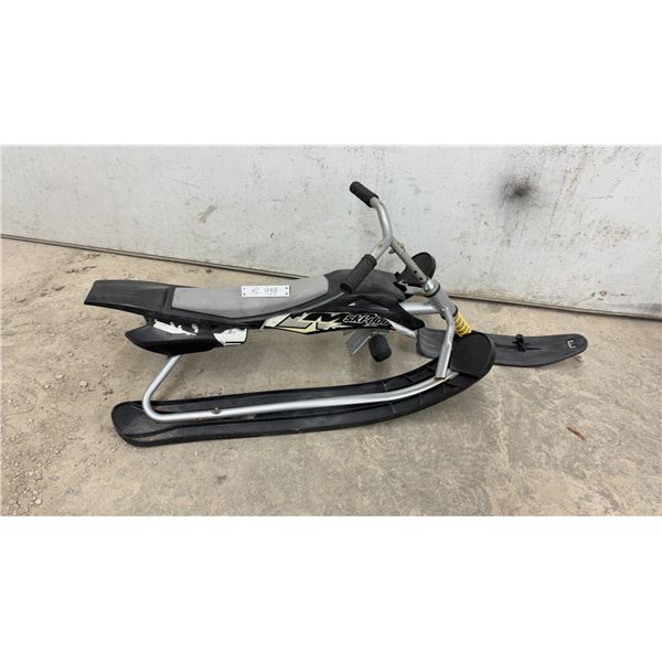 Ski-Doo X-Team Children's Snow Scooter Sled with Handlebars and Three Skis
