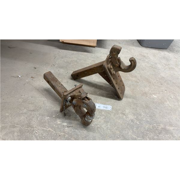 Heavy-Duty Receiver-Mount Pintle Hook and Combination Pintle Hook with Ball Hitch, 2 Pieces