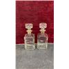 Image 3 : Assortment of Clear Glass Decanters, Etched Mugs, Stemmed Cordials