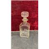 Image 4 : Assortment of Clear Glass Decanters, Etched Mugs, Stemmed Cordials