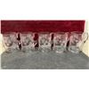 Image 7 : Assortment of Clear Glass Decanters, Etched Mugs, Stemmed Cordials