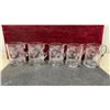 Image 9 : Assortment of Clear Glass Decanters, Etched Mugs, Stemmed Cordials